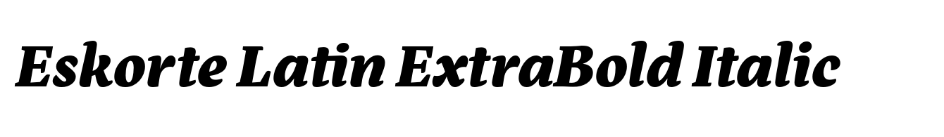 Eskorte Latin ExtraBold Italic image